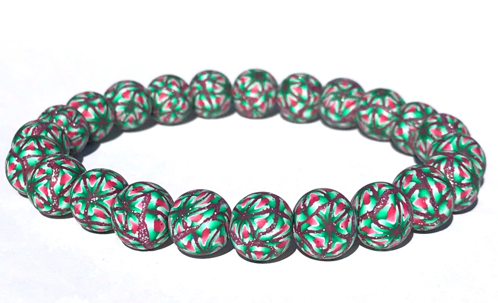 Christmas bead bracelet